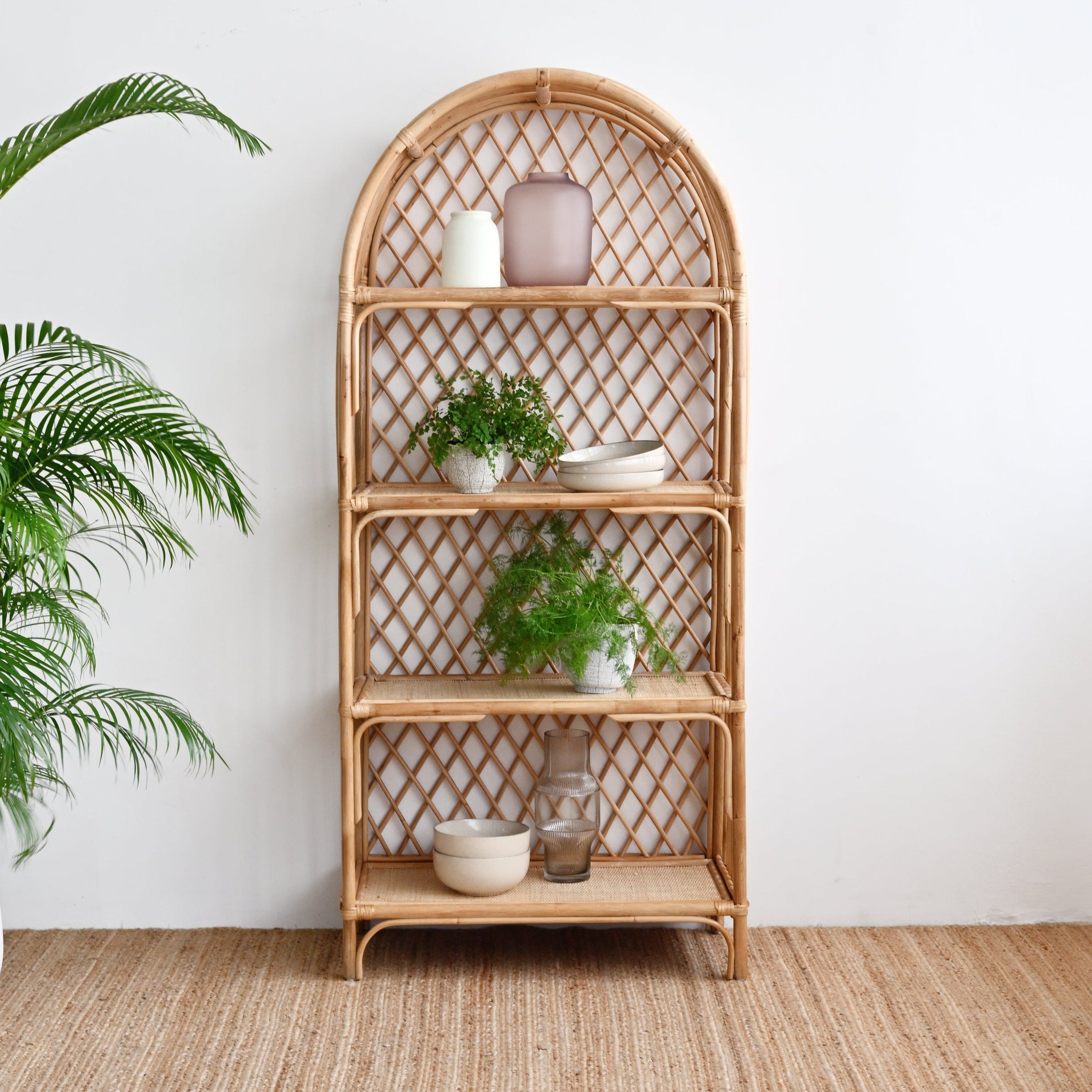 Cane bookshelf deals