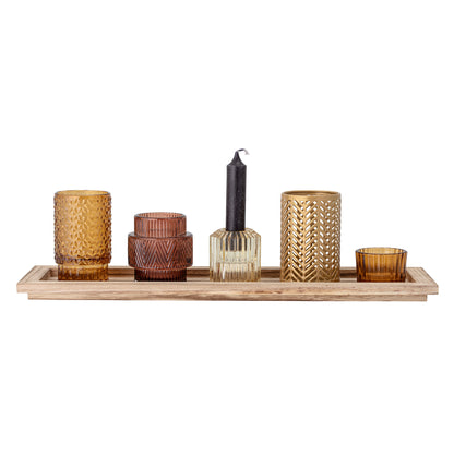 Sanga Tray Votive Brown - Set of 5