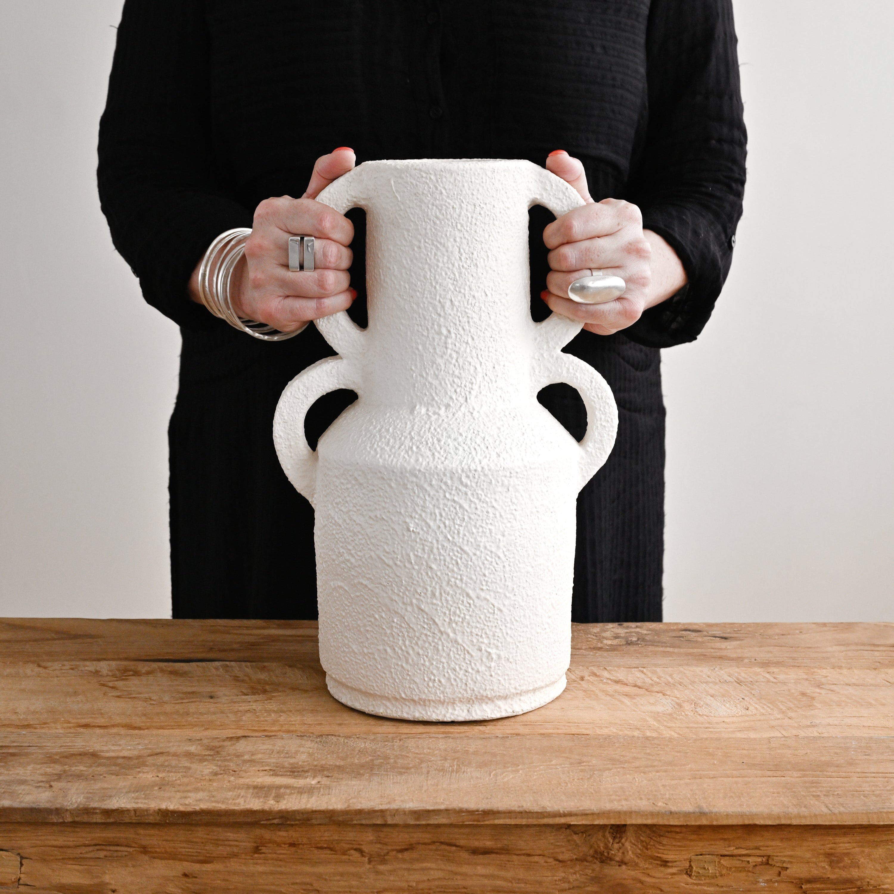 Cream Poseidon Vase