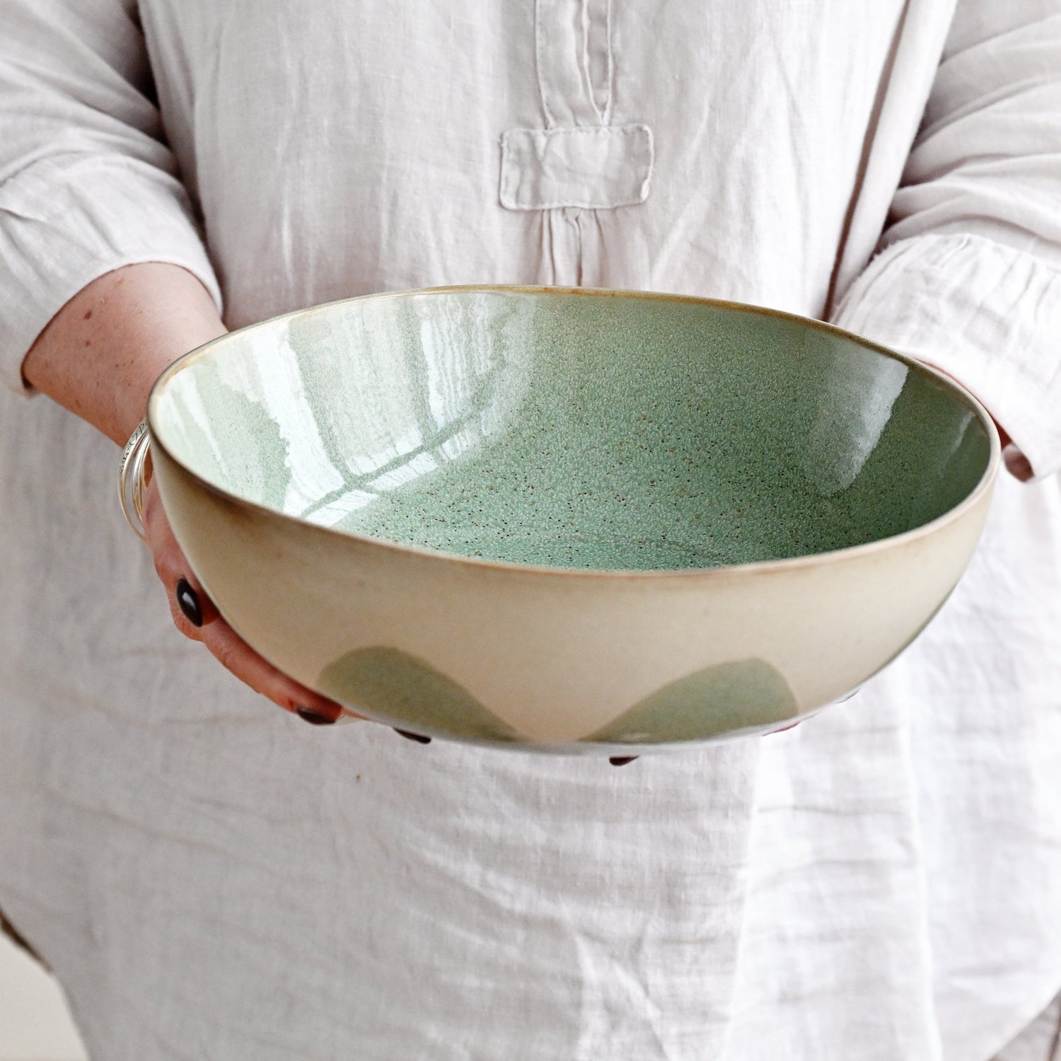 Galet Serving Bowl Sage