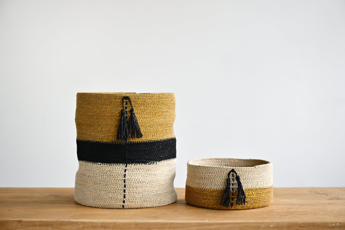 Agra Desktop Basket with Tassel