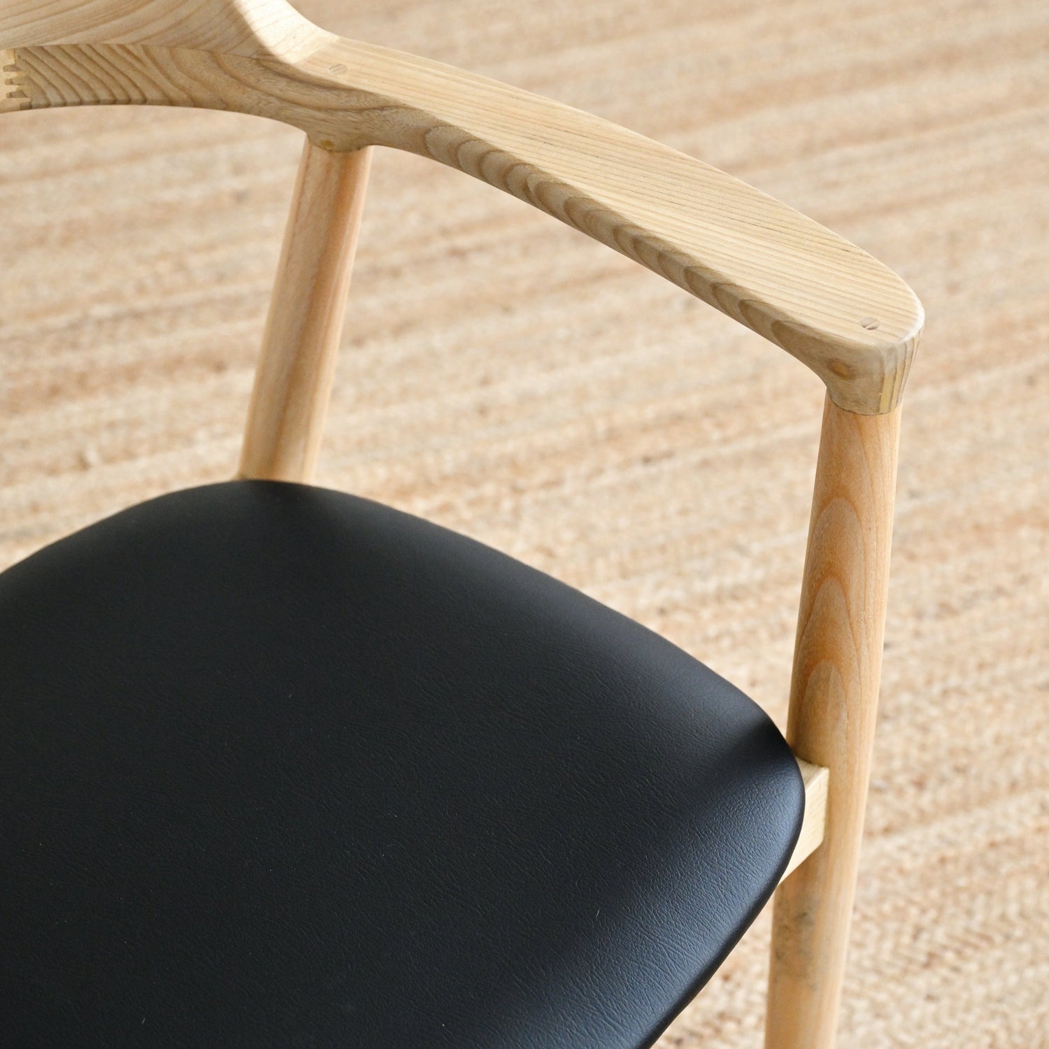 Kennedy Dining Chair With Black Seat