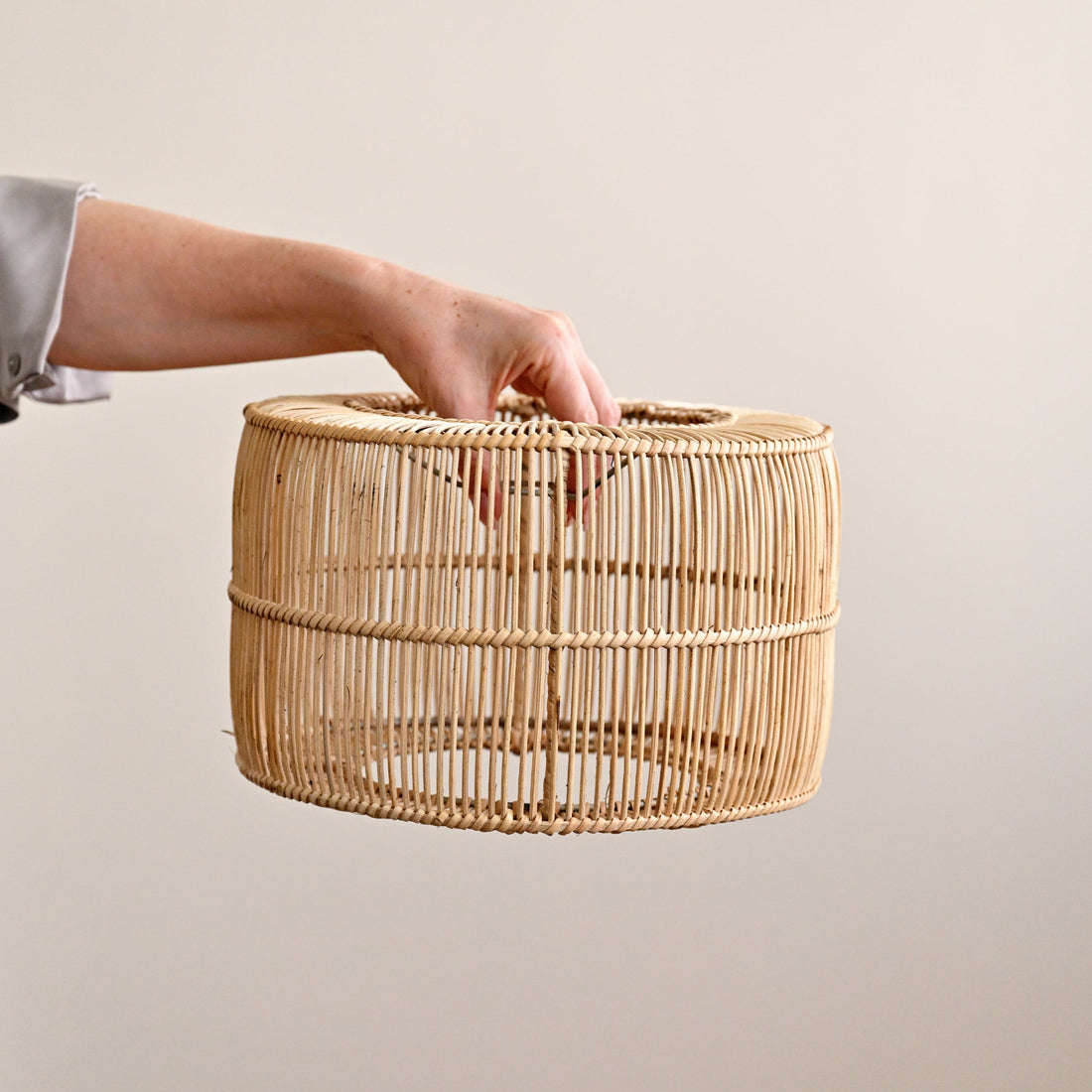 Rattan Shade (Teak Table Lamp)