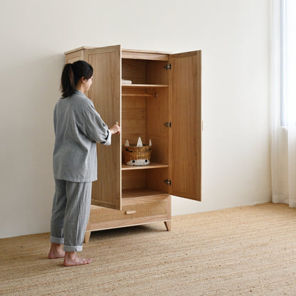 Nami Wood Wardrobe - Natural