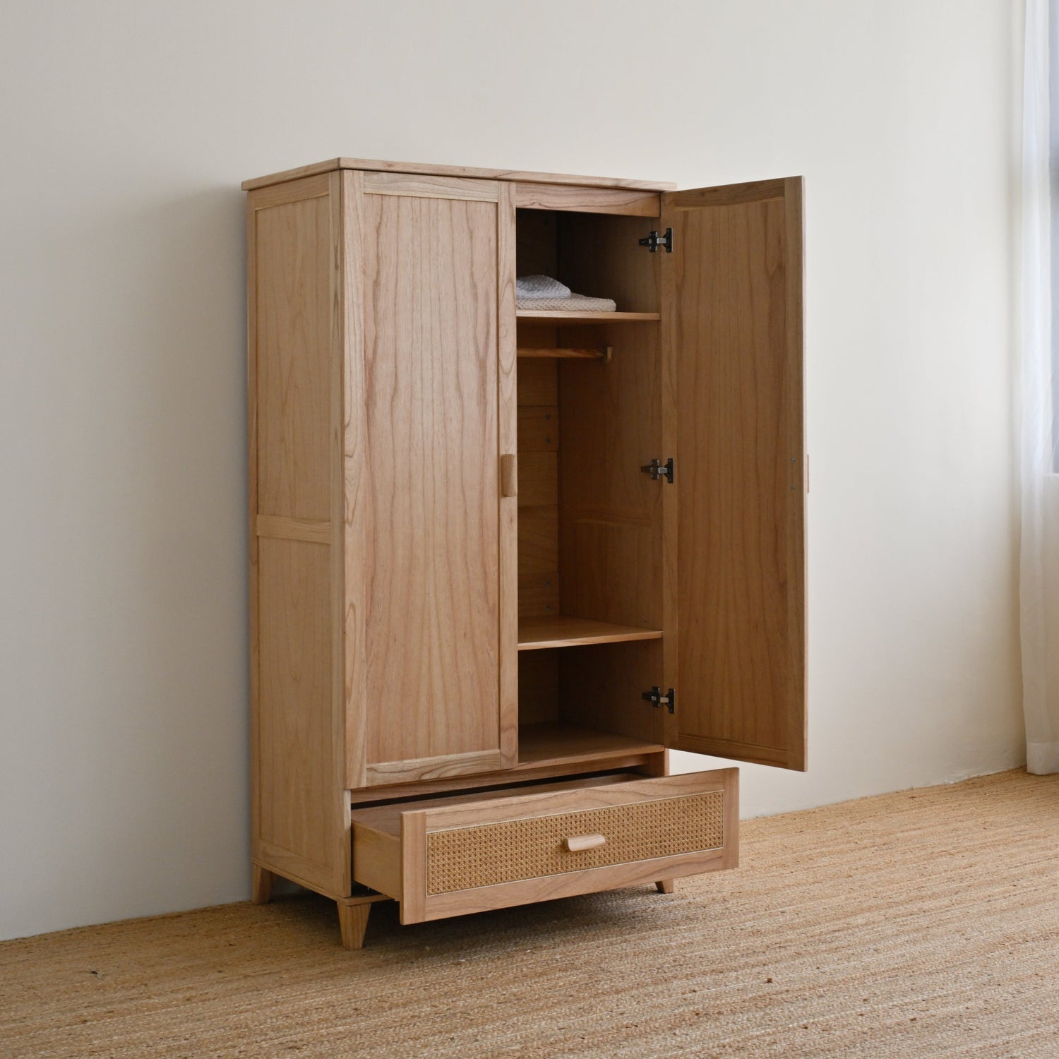 Nami Wood Wardrobe - Natural