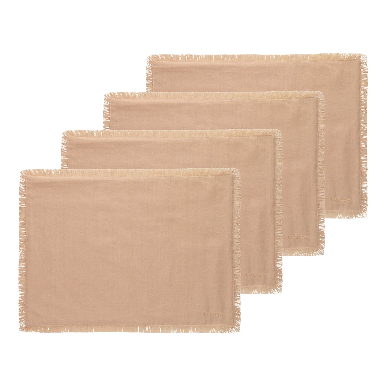 Fray Placemats - Apricot (Set of 4)