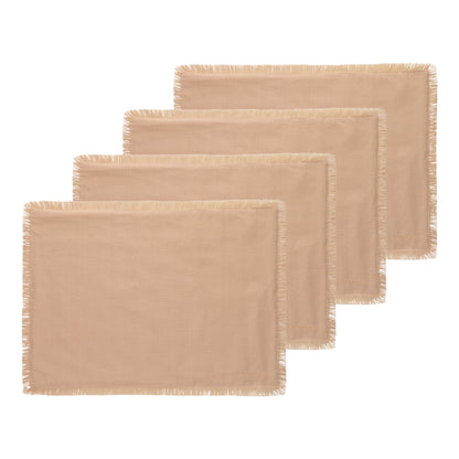 Fray Placemats - Apricot (Set of 4)