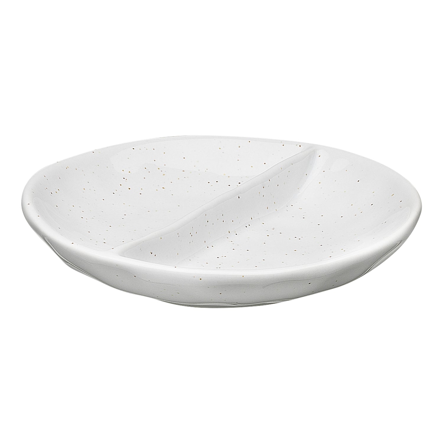 Speckle Salt and Pepper Pinch Dish - Milk