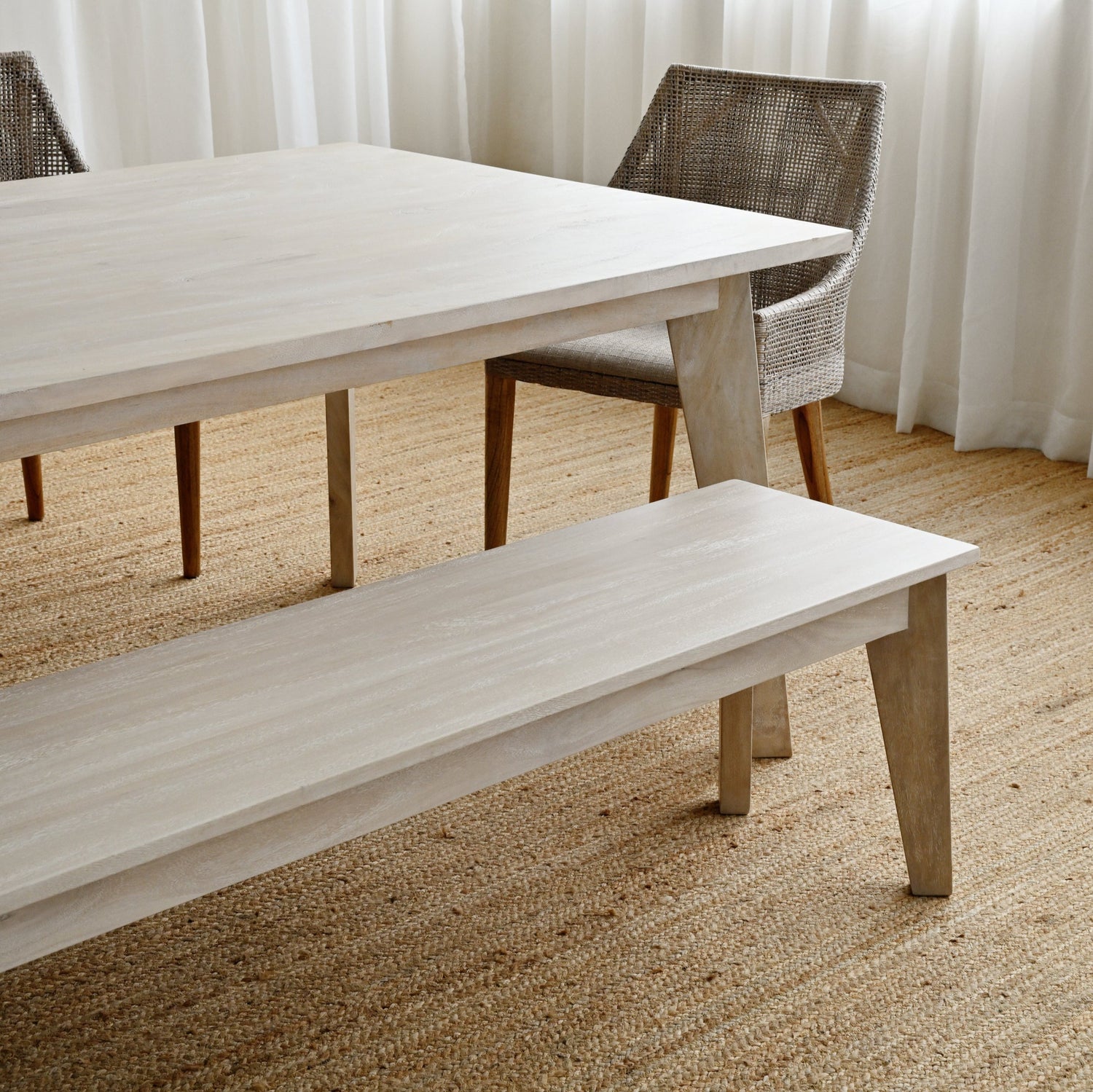 Gili Bench White Wash