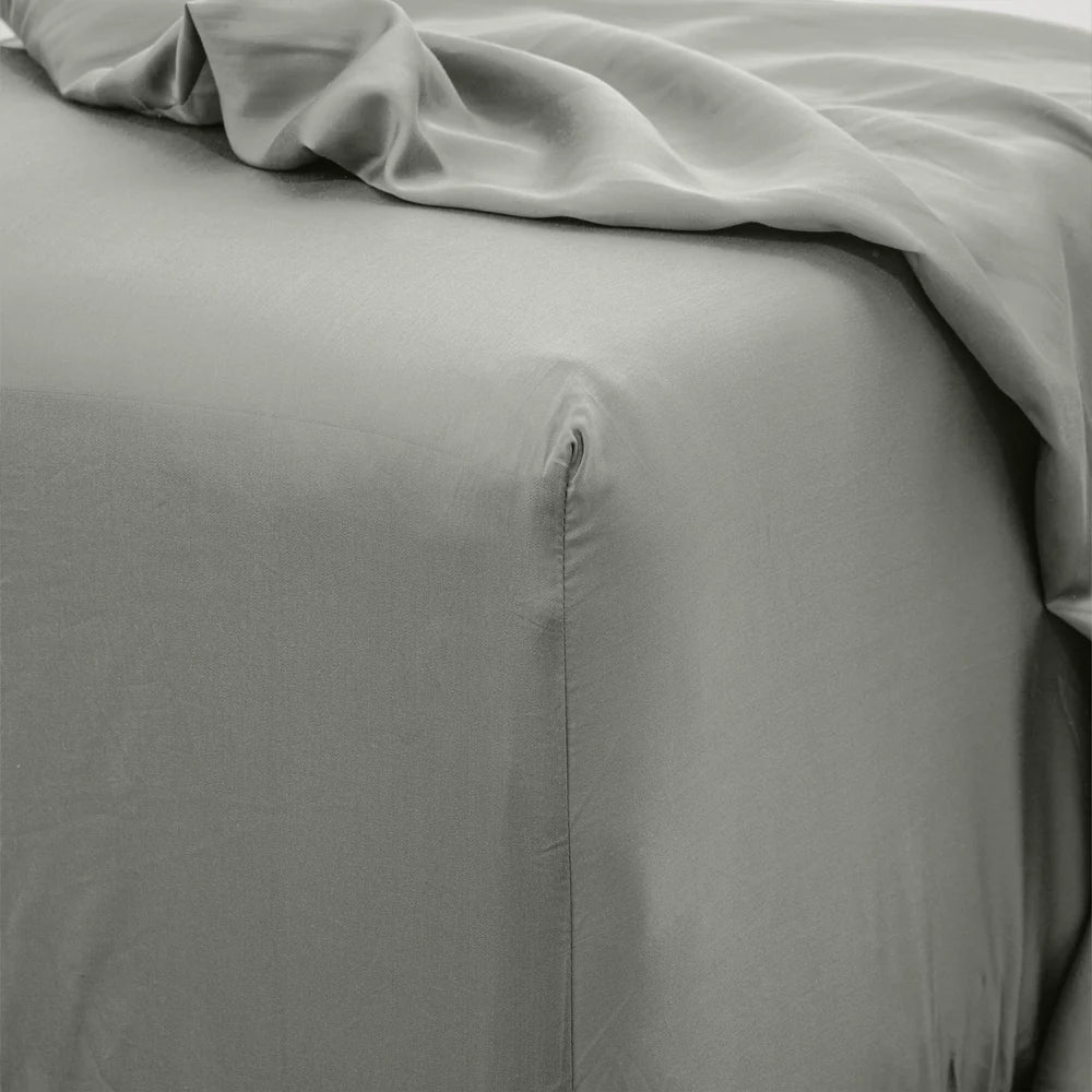 Heveya Bamboo Fitted Sheet Set Queen - Sage