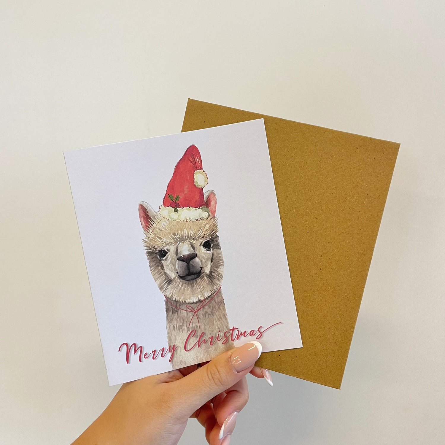 Merry Christmas Llama Card