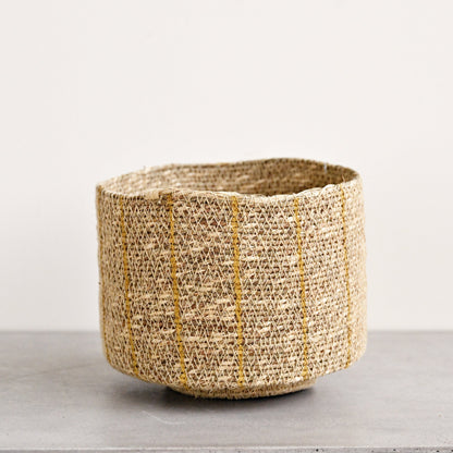 Korba Woven Planter with Stripes 1