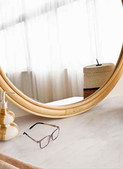 Natural Round Rattan Mirror 5