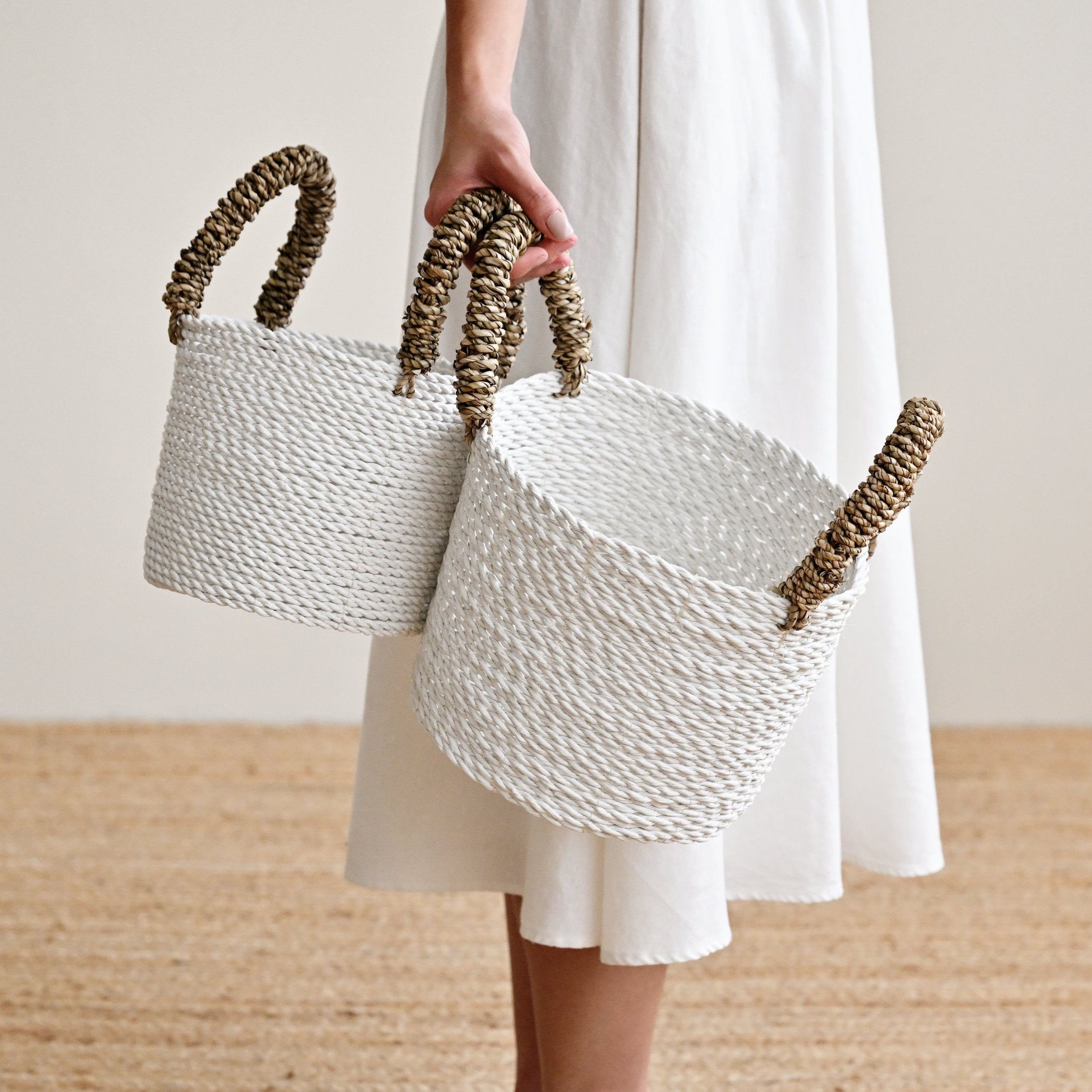 Pelangi Basket - White