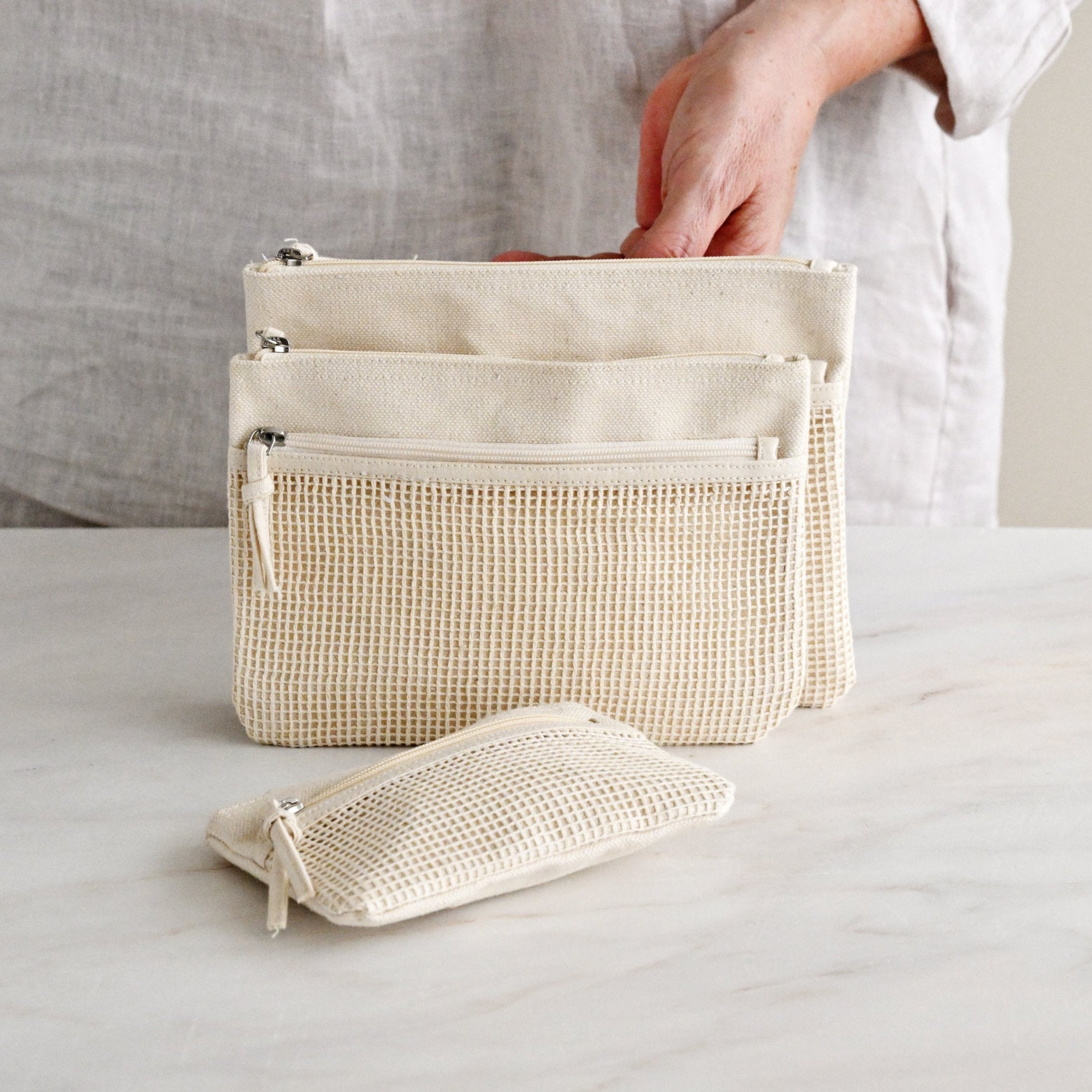 Pouch with Net Pocket