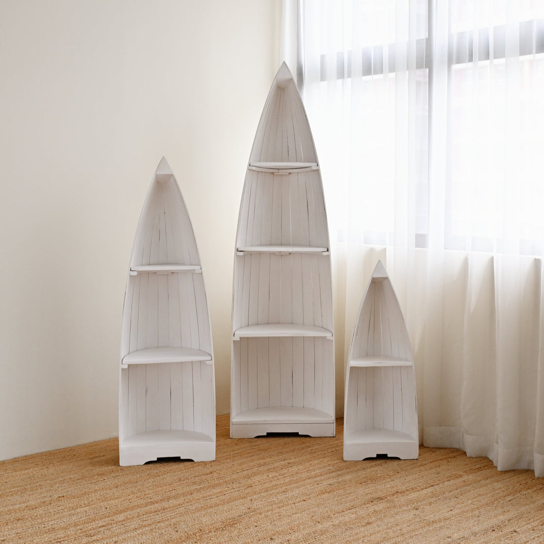 Rainer Shelves - White Washed