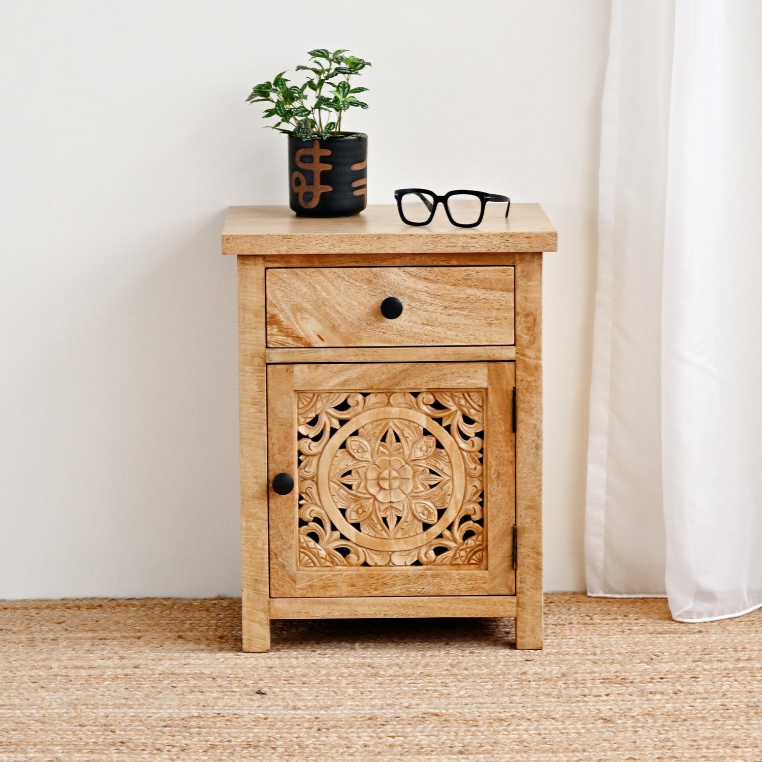 Small Kuno Bedside Table - Natural