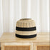 Zouk Woven Basket with Thick Stripes