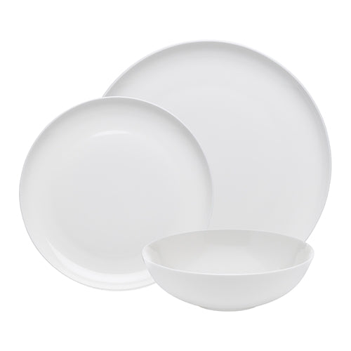 Canvas White 12 Piece Dinner Set - Coupe