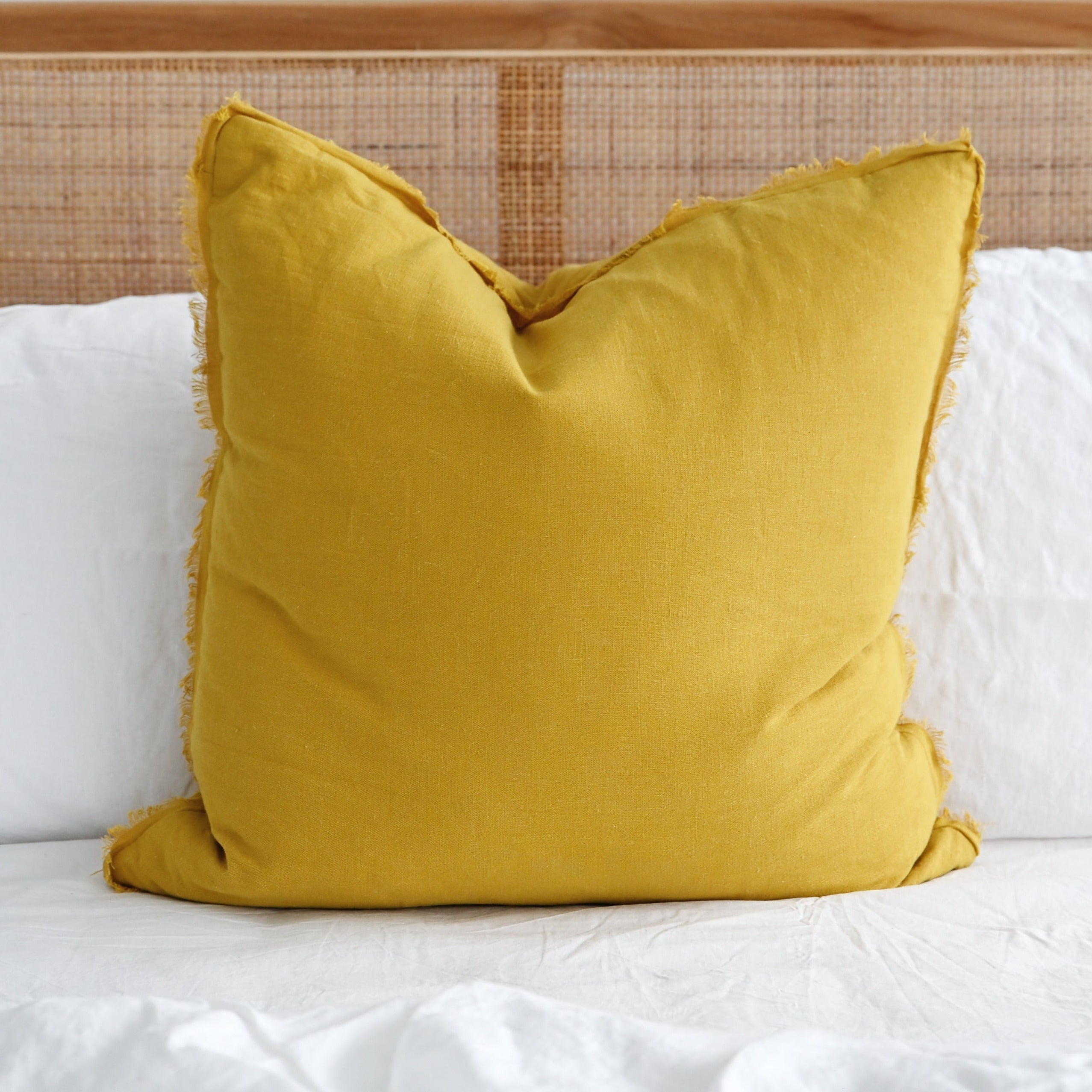 Mustard fashion throws and cushions