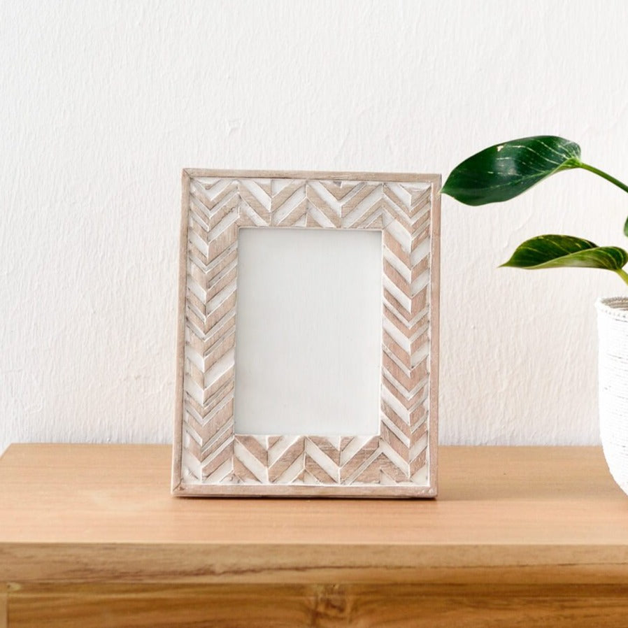 Handcarved Wooden Photo Frame