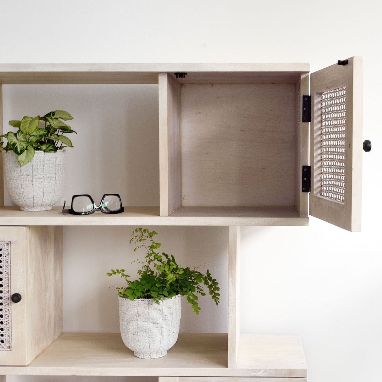 Whitewashed bookshelf on sale